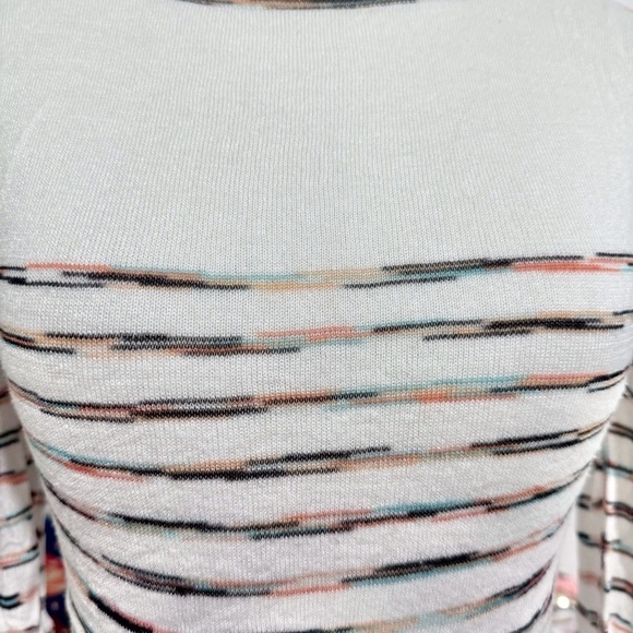 Stacia Bamboo Tencel Blend Striped Top Size XSMALL 3/4 Sleeves - Picture 4 of 6